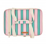 Picnic Make + Take Bag | Pink + Green Stripe